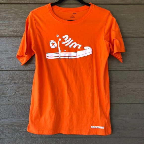 orange converse shirt